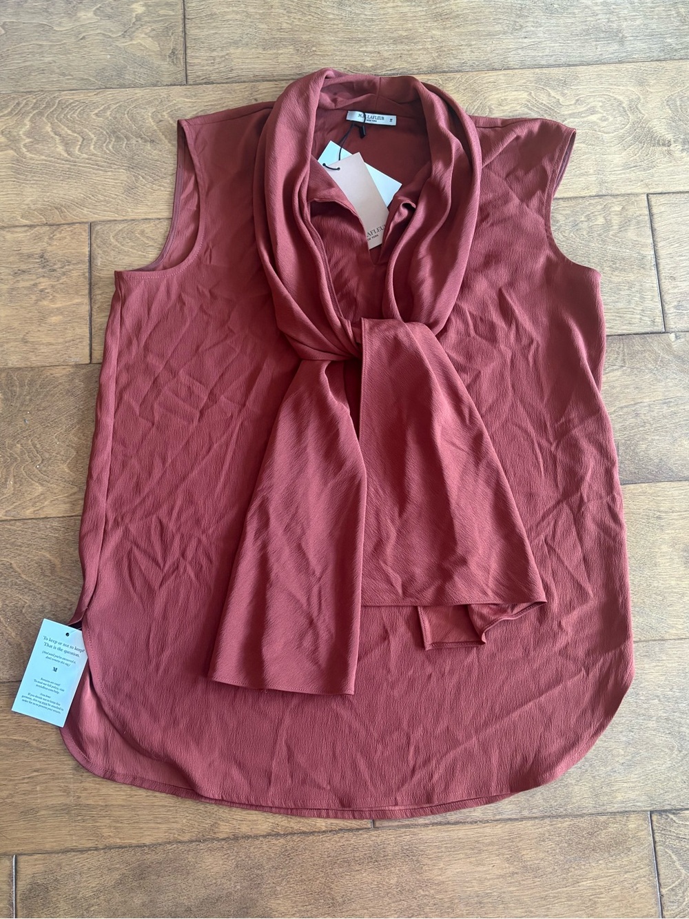 NWT MM LaFleur Beverly Top Soft Wave Topaz M